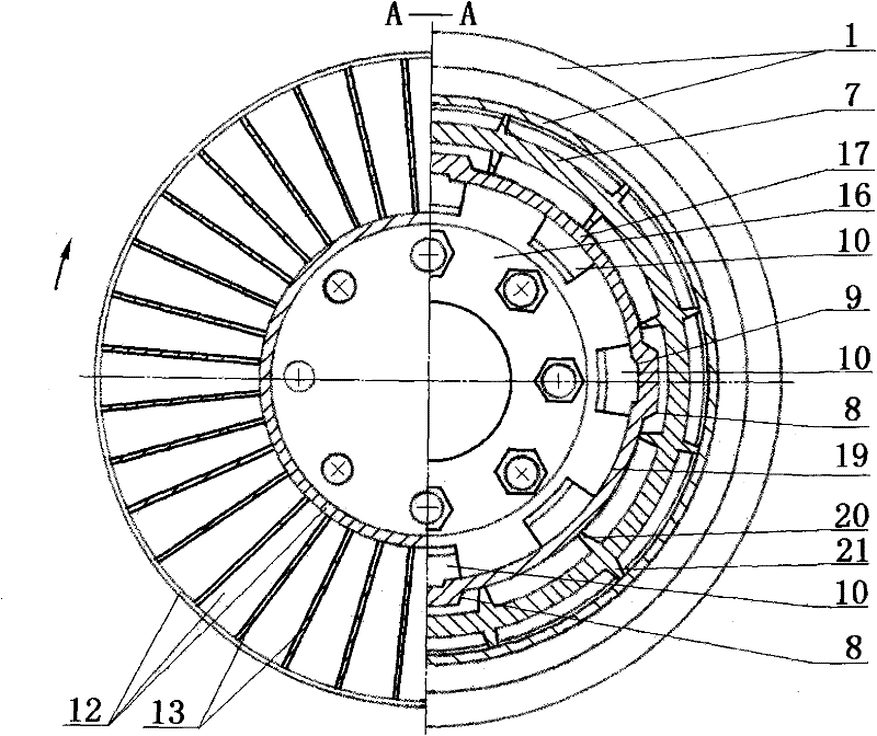 Air-cooled wheel brakes