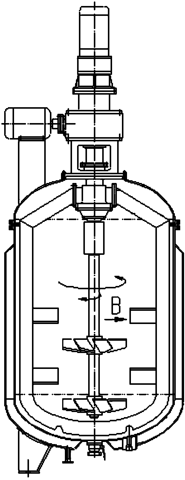 Stirrer suitable for ultrahigh-viscosity polymerization system