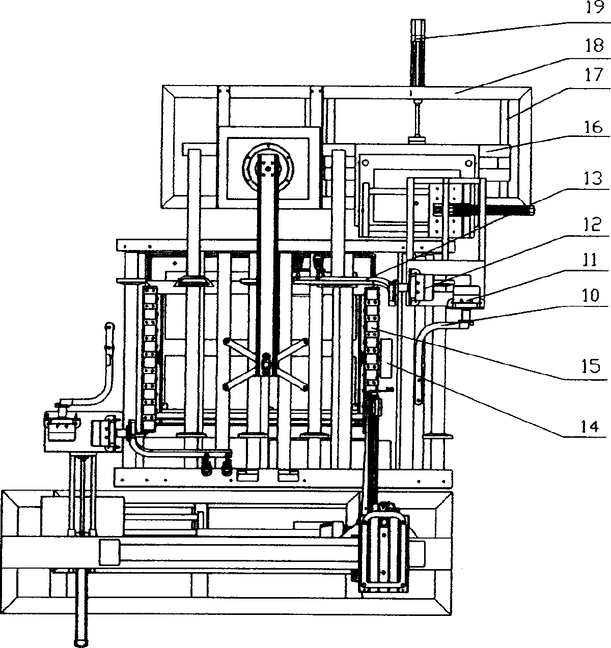 Full automatic opening method and device for paper box