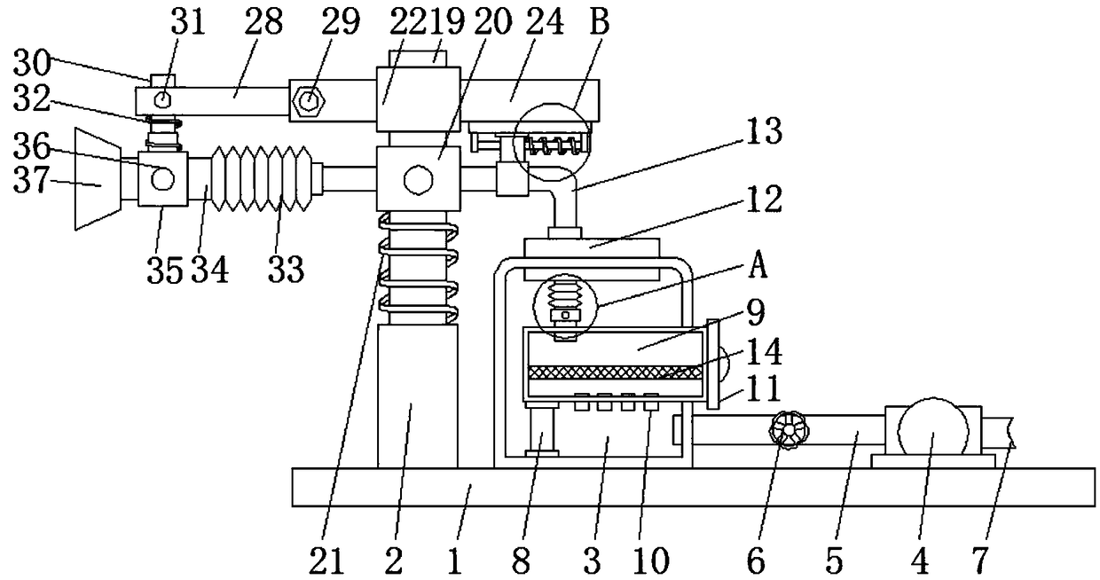 Dirt sucking device for high-density shrimp culture pond