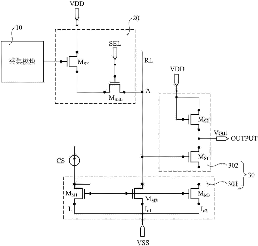 CMOS image sensor, and pixel circuit and driving method thereof