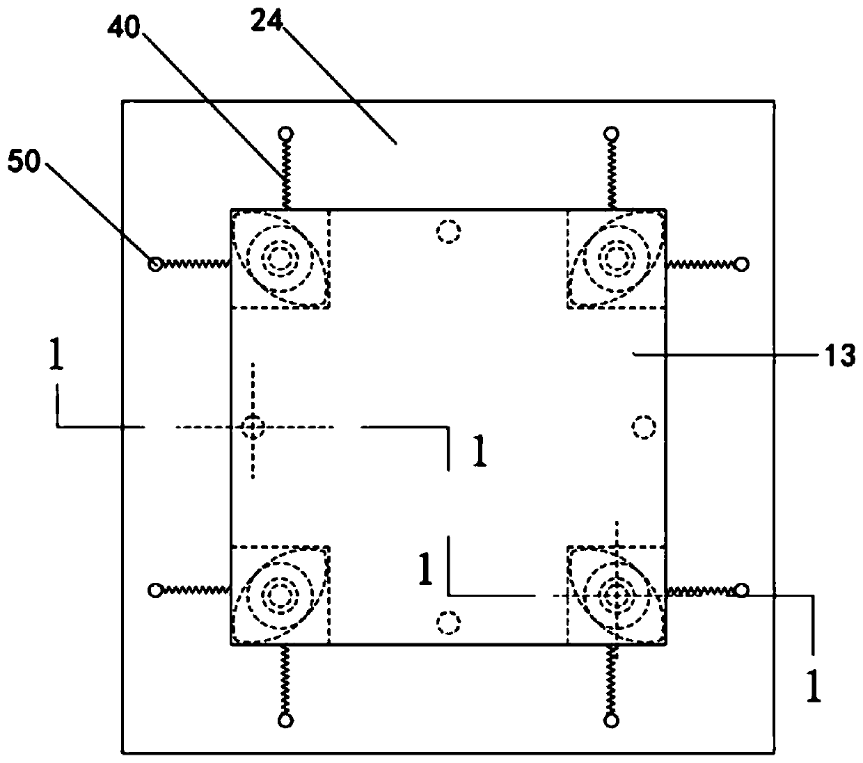 An eddy current three-dimensional vibration isolation bearing