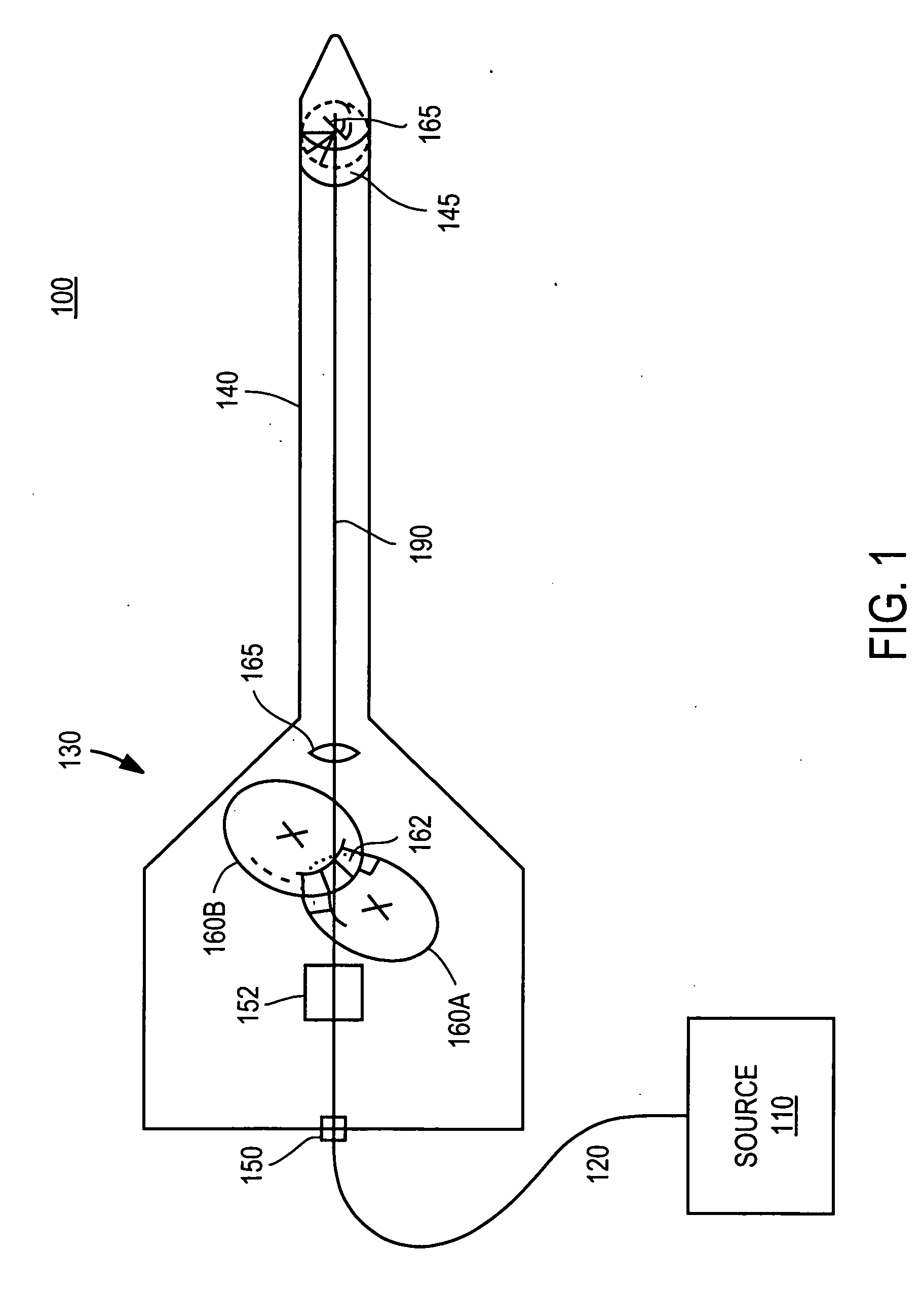 Optically-induced treatment of internal tissue