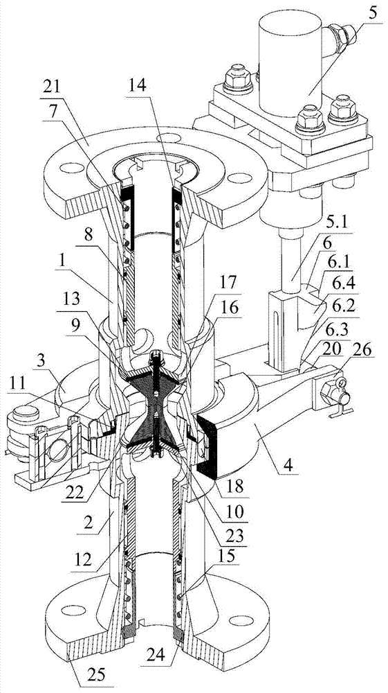 Emergency release device for cryogenic fluid handling arm