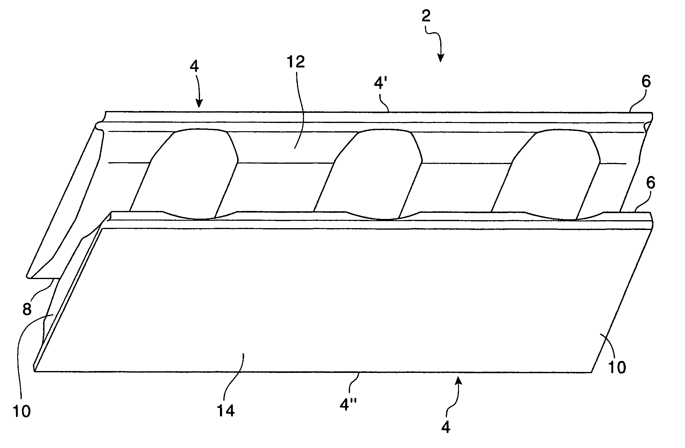 Insulating concrete form system with fire-break ties