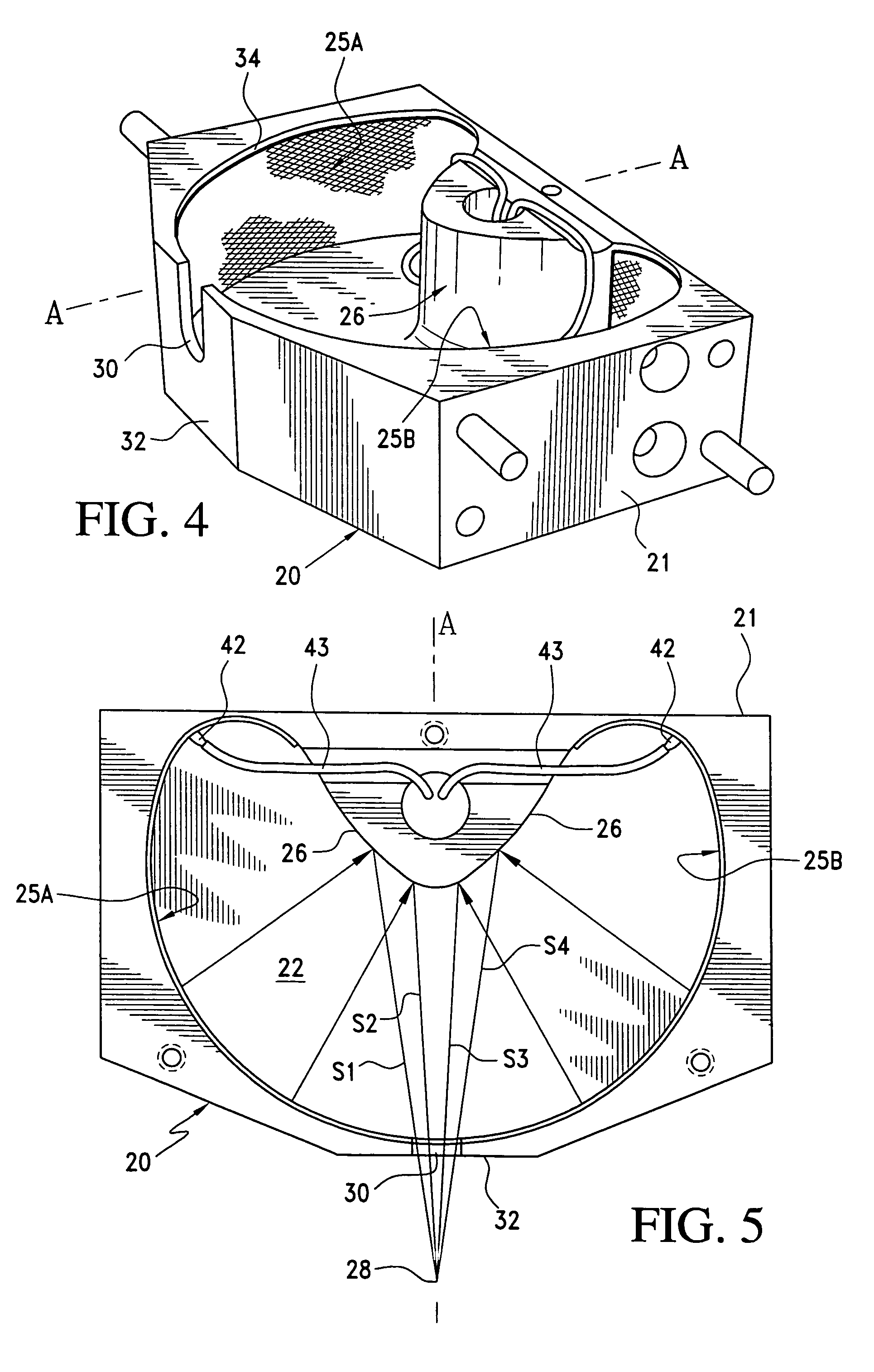 Transducers for focusing sonic energy in transmitting and receiving device