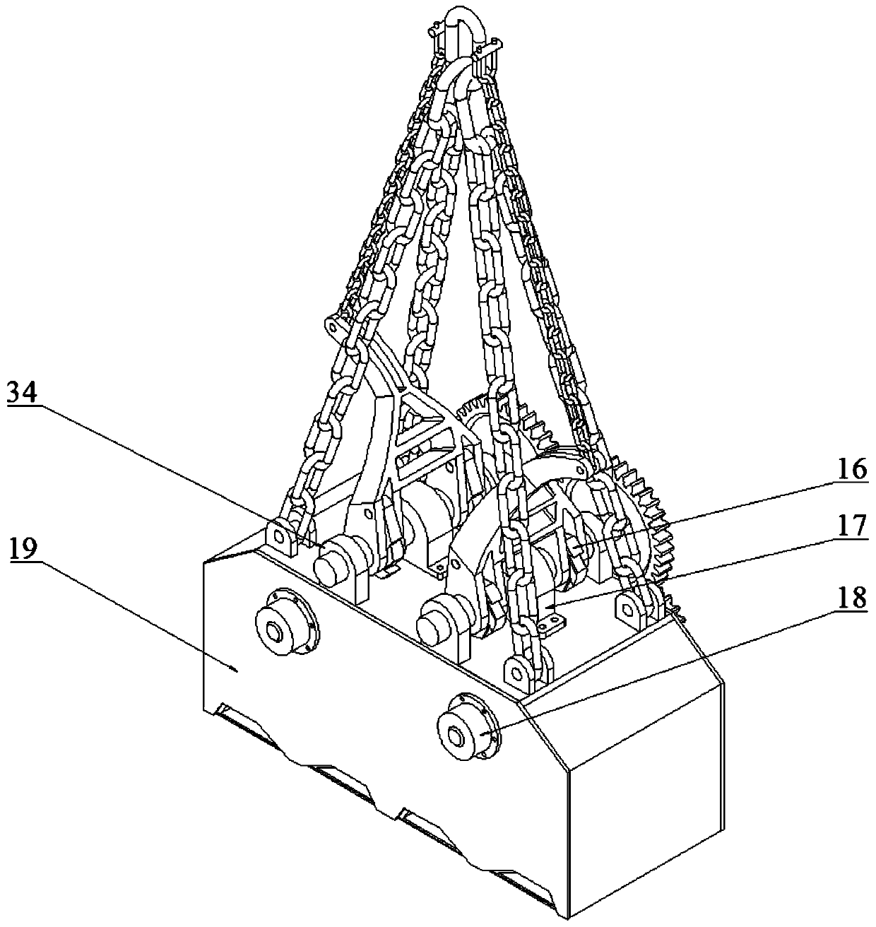 Double-drive type hoisting permanent magnet