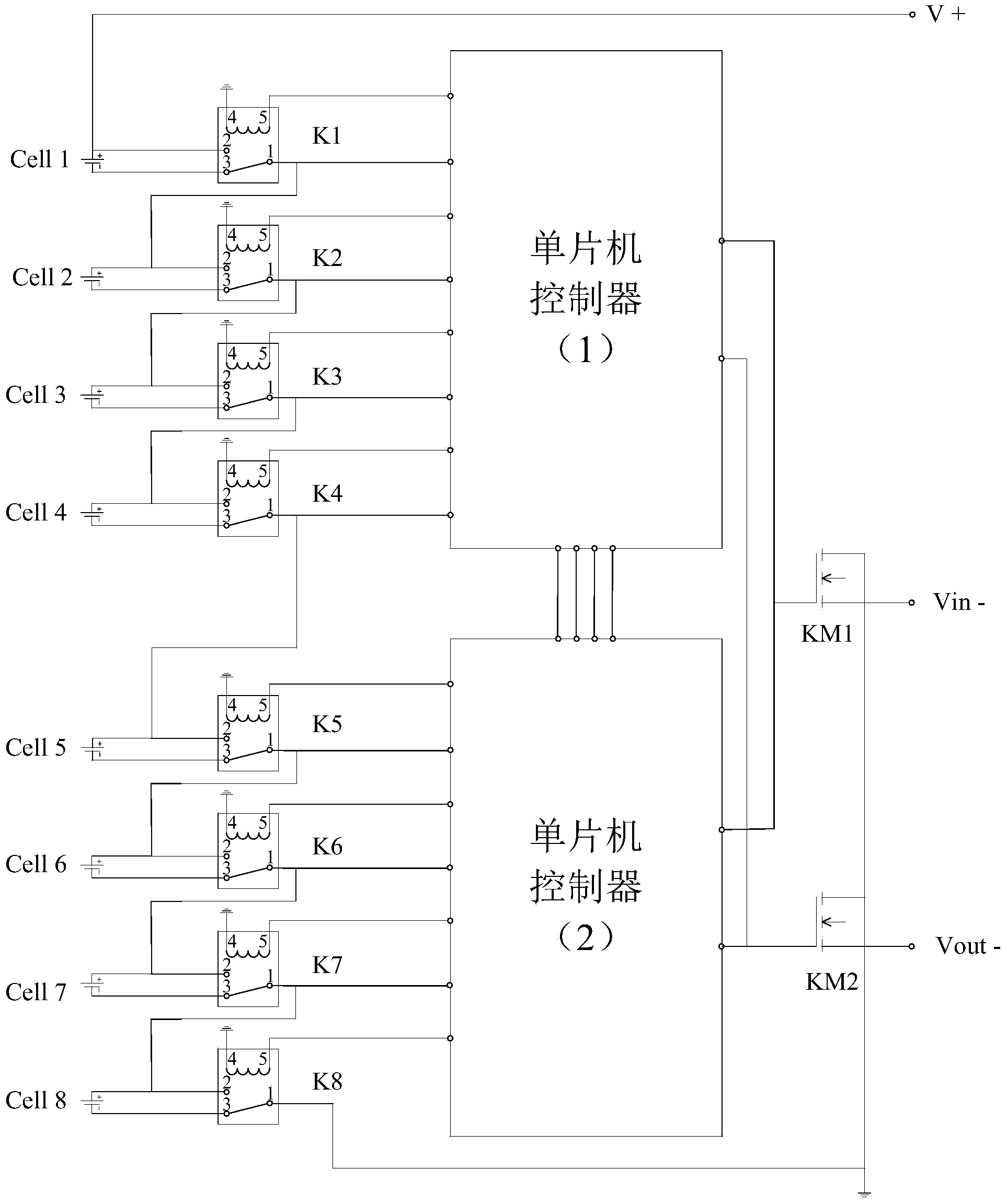 Lithium battery charging and discharging control system for novel solar street lamp