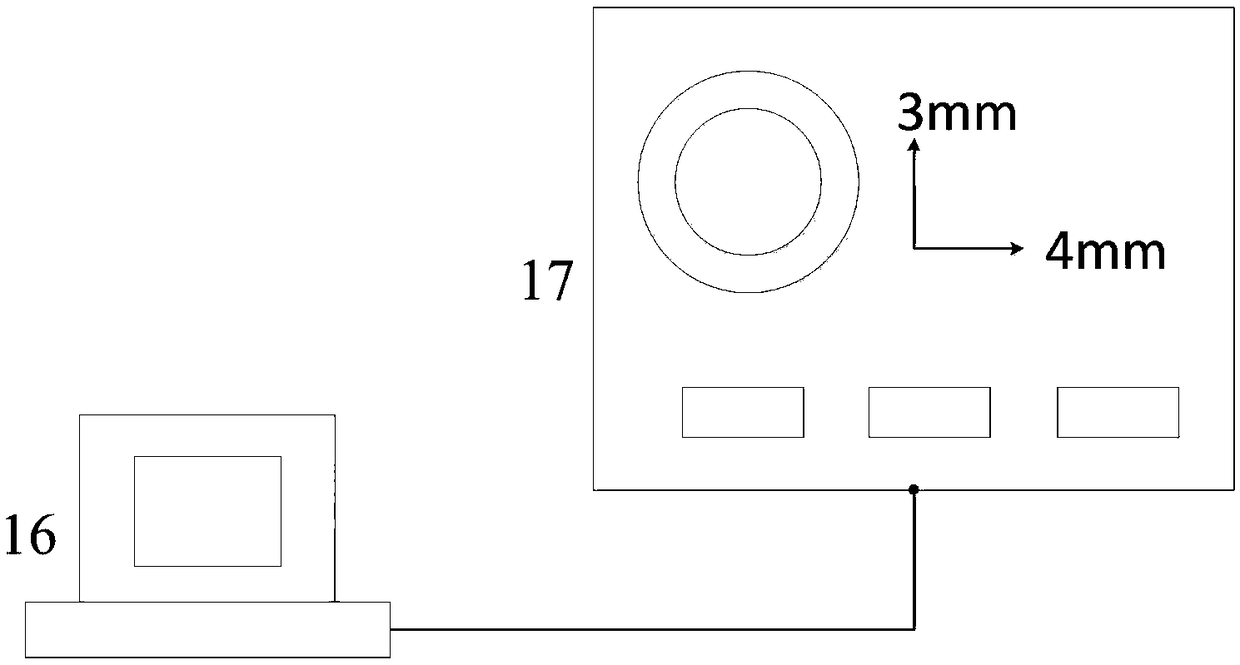 Large forging concentricity detecting device based on distance measuring principles and detecting method