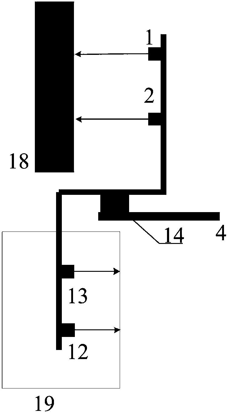 Large forging concentricity detecting device based on distance measuring principles and detecting method