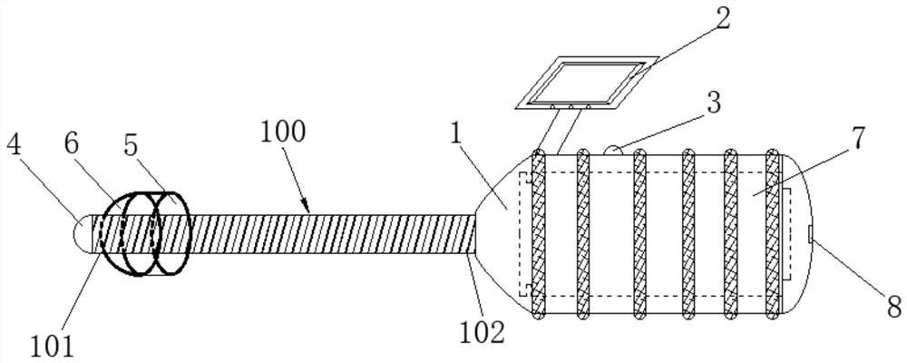 Portable metal foreign matter cleaning device