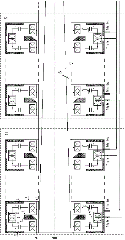 Multilevel series LTD driving source and synchronous trigger method thereof