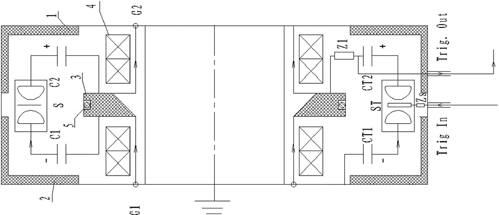 Multilevel series LTD driving source and synchronous trigger method thereof