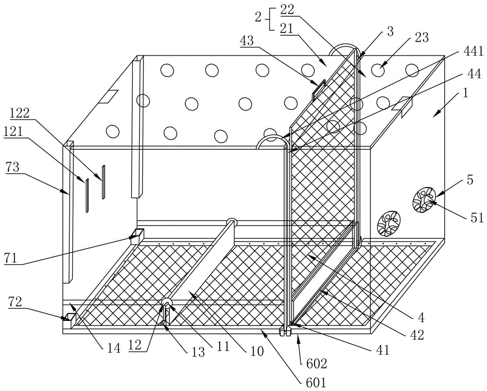 Breeding experiment box for biotic experimental mice