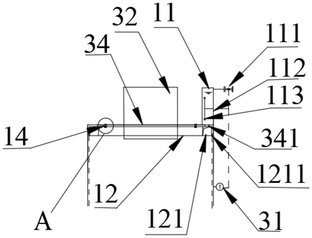 Water-cooling circulating device for hazardous waste incineration flue gas