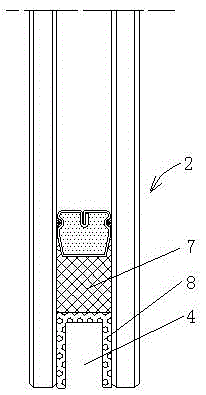 Exposed frame grooved hollow glass curtain wall mounting structure