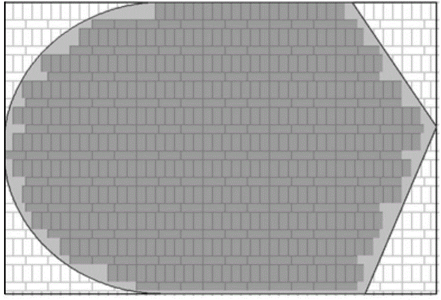 Rectangular block filling method for irregular area