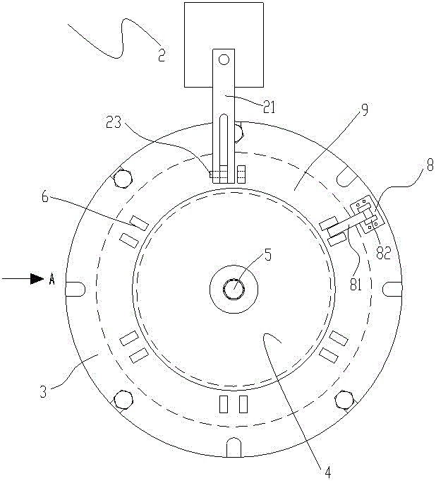 Special clamp for hinge seat pin hole of clutch pressure disc