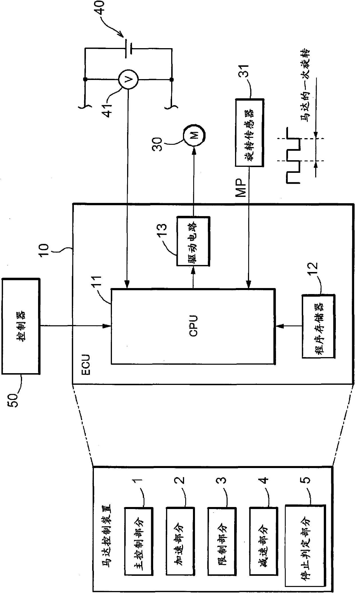 Motor control device and seat control device for vehicle