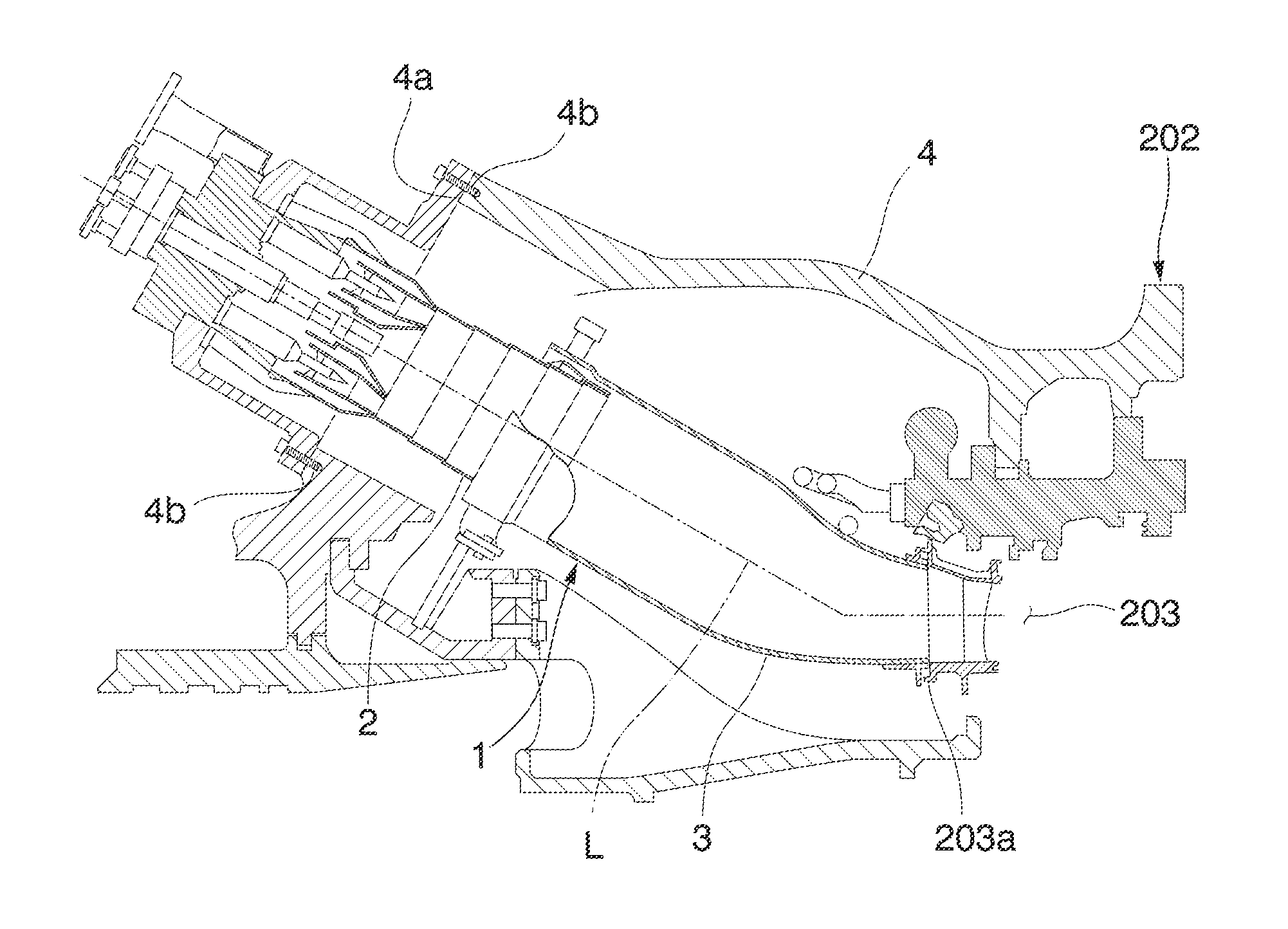 Mounting/dismounting jig for combustor tail pipe and tail pipe installation method