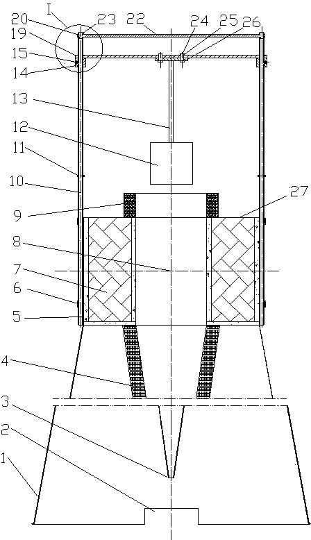 Positioning device for non-combustibility test