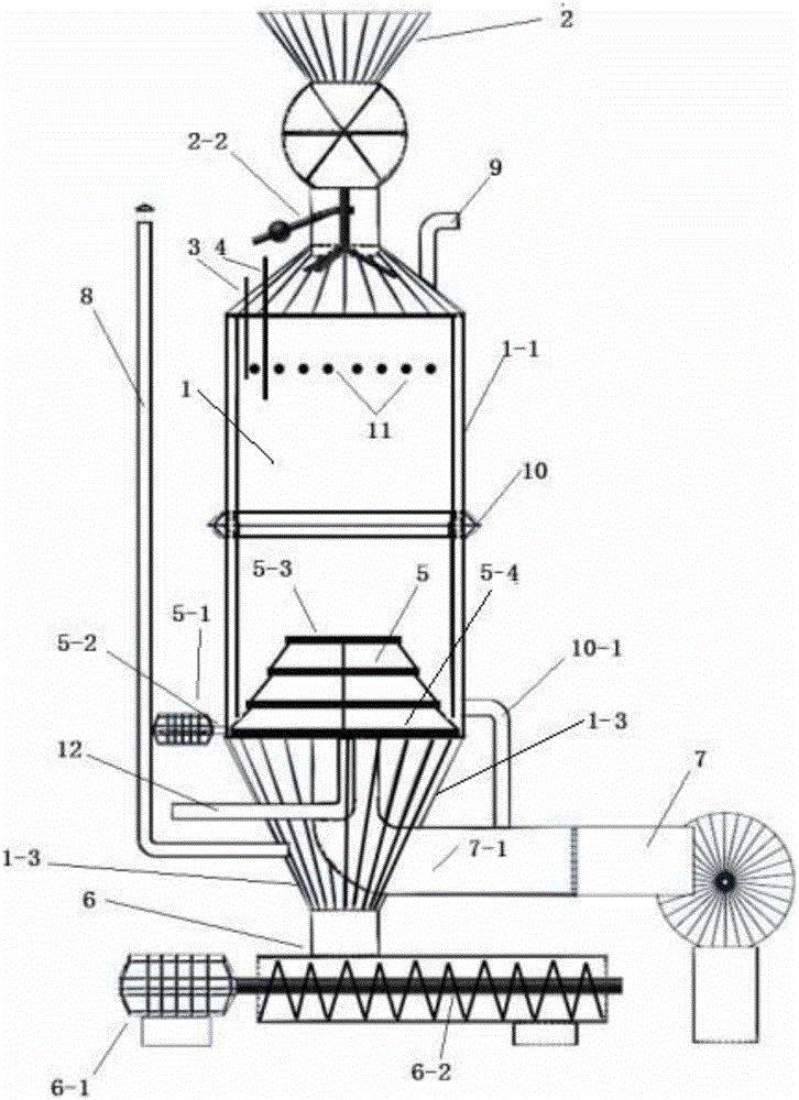 Small-grain-diameter lignite gasification device based on vacuum thermal decomposition and gasification method thereof