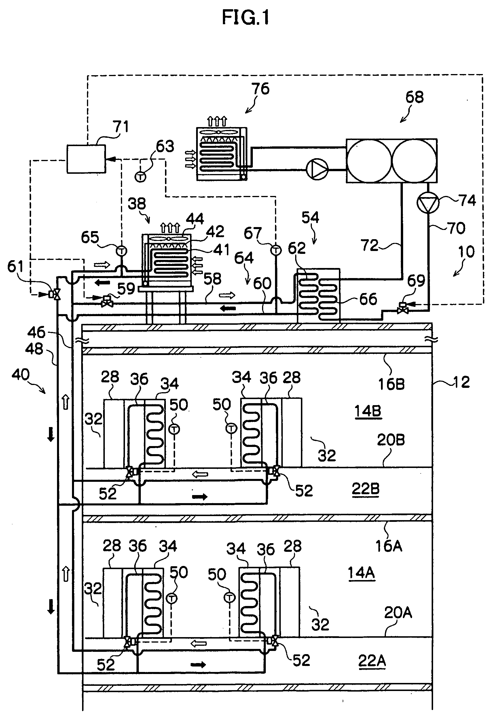 Cooling system for electronic equipment