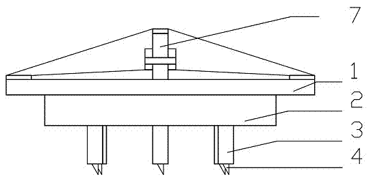 Different-plane microneedle array brain electrical dry electrode with controllable puncturing depth