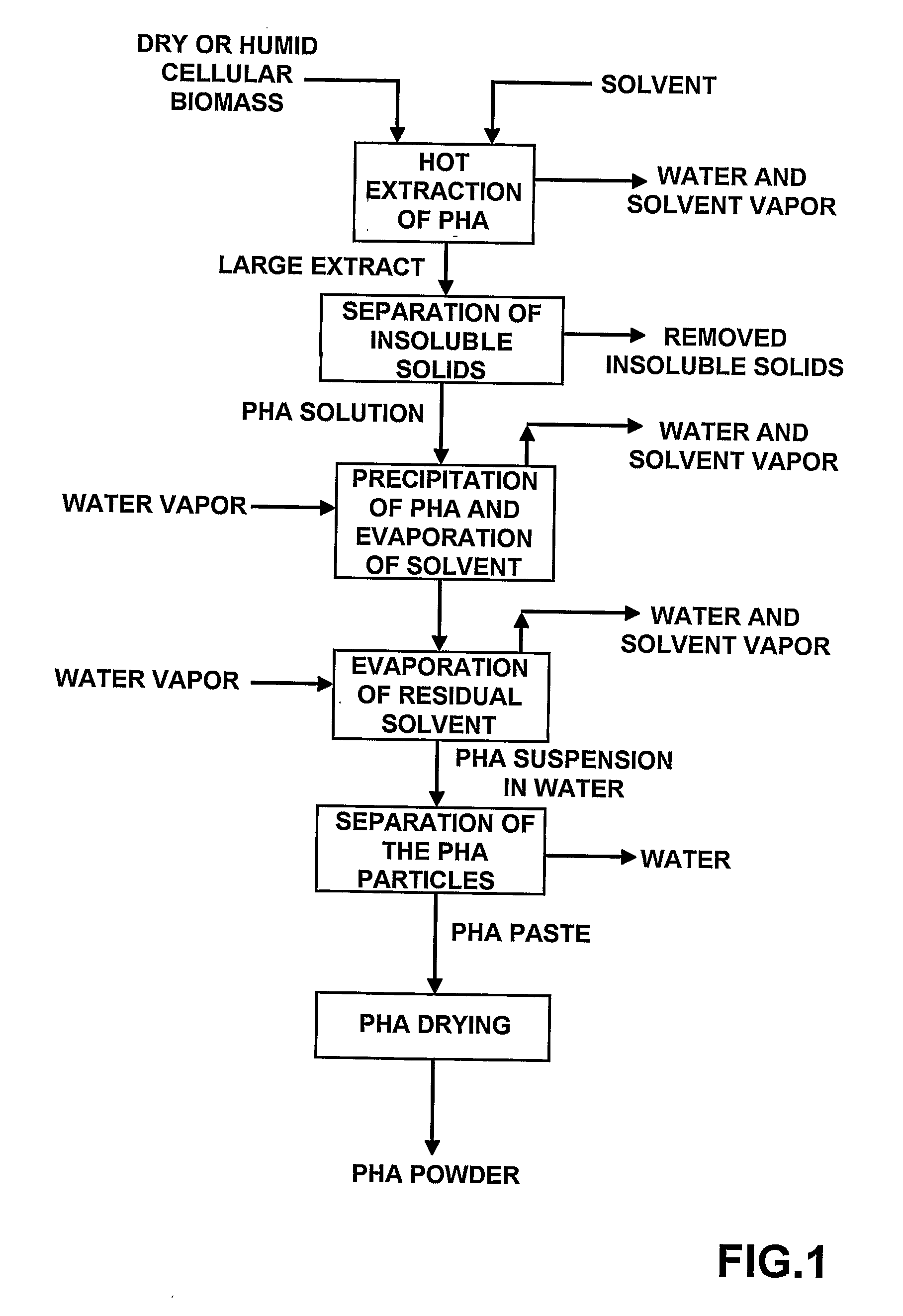 Process for Extracting and Recovering Polyhydroxyalkanoates (Phas) From Cellular Biomass