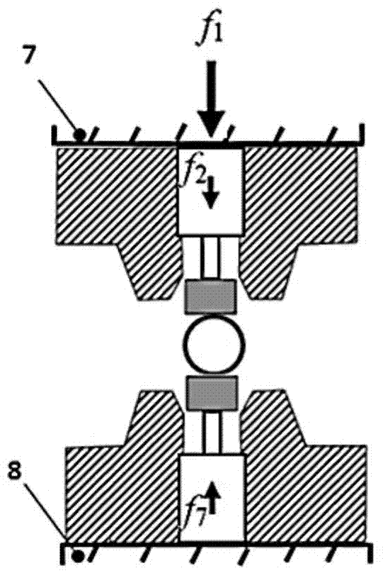 Pressure cooling process of segmented reinforcing type parts of hot forming steel pipe, and die hydraulic device