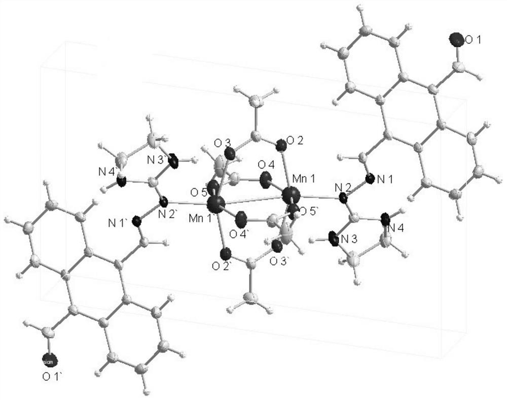 Binuclear metal complex with 9-formyl-10-imidanthracene as ligand, its synthesis method and application