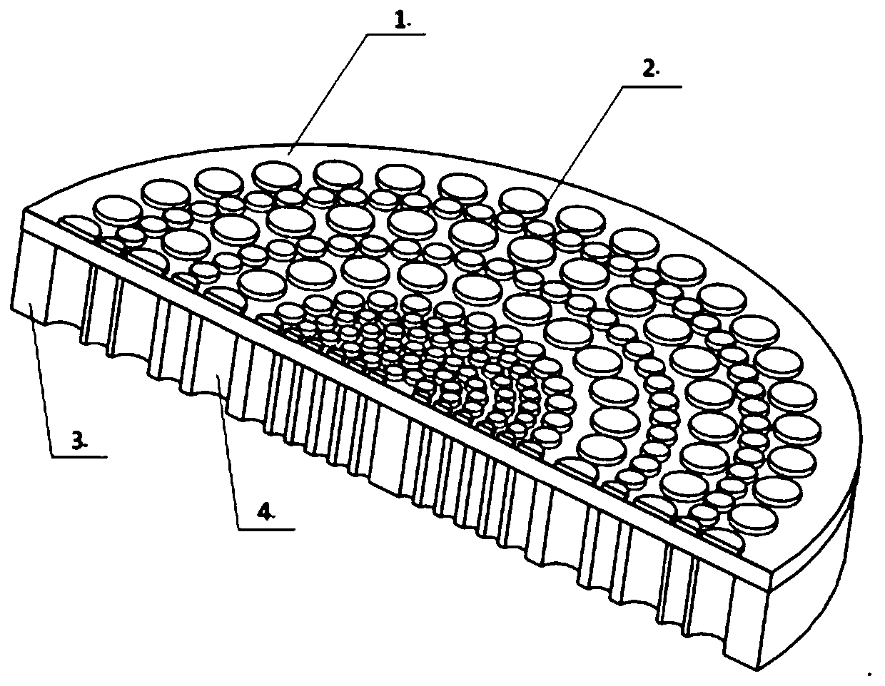 Multi-frequency self-focusing micromachined ultrasound transducer