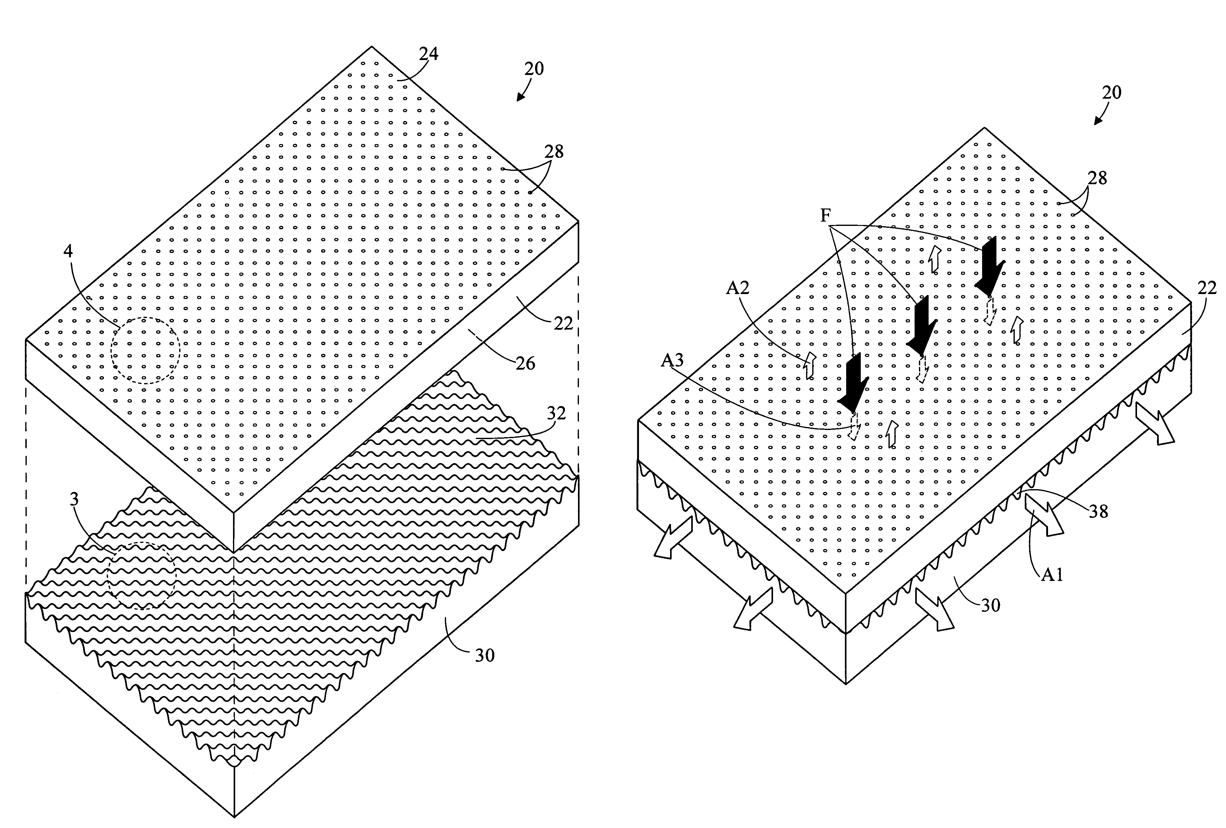 Ventilated mattress and method