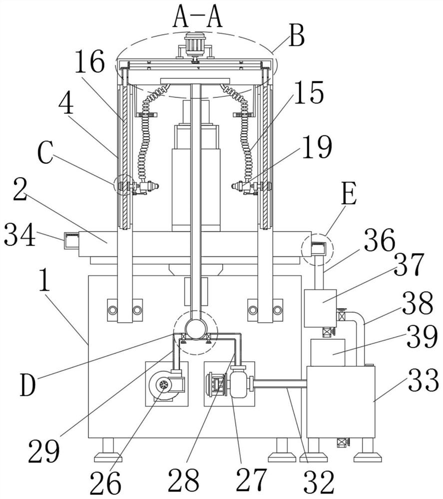 Heat dissipation device for machine tool assembly