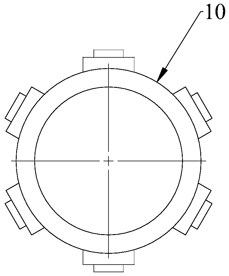 Forging device and forging method for multi-directional die forging of large complex forgings