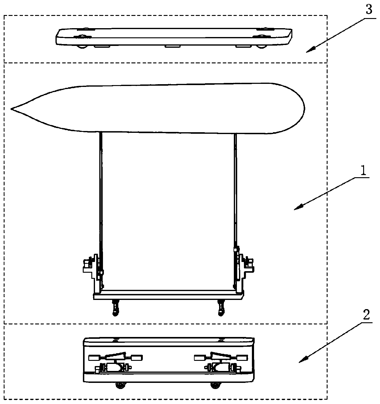 Six-degree-of-freedom pool trial trip instrument suitable for submerged body icebreaking research