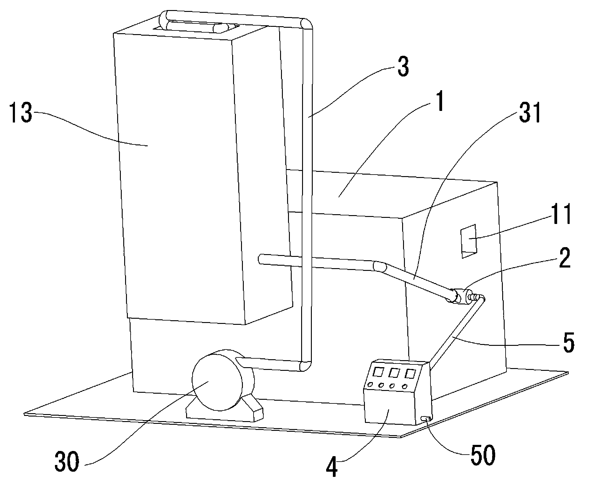 Energy-saving gas glass melting furnace