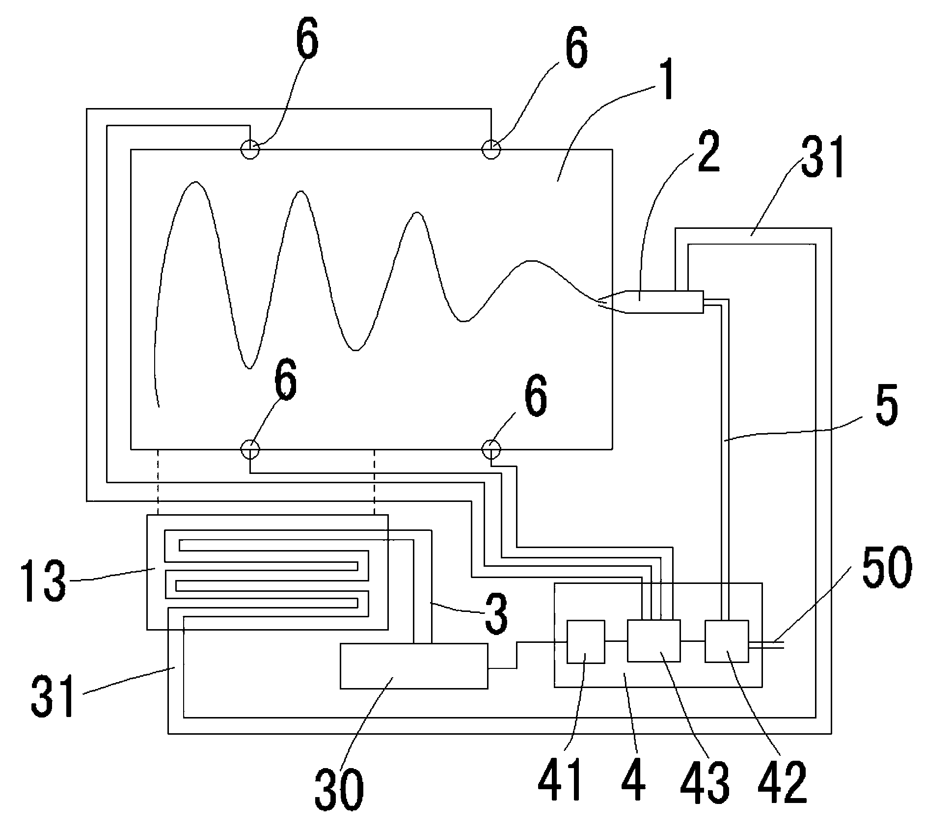 Energy-saving gas glass melting furnace