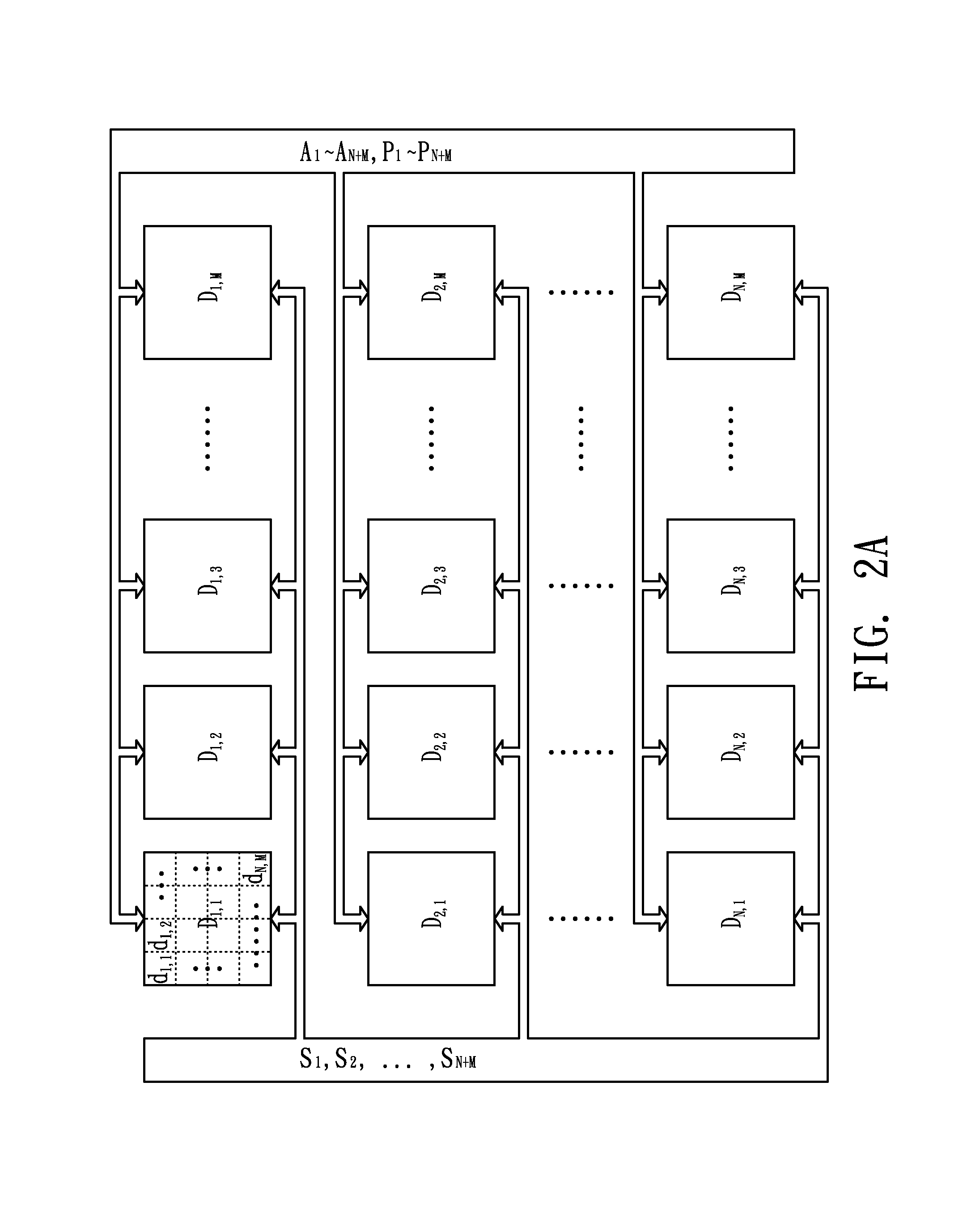 Multi-dimensional data registration integrated circuit for driving array-arrangement devices