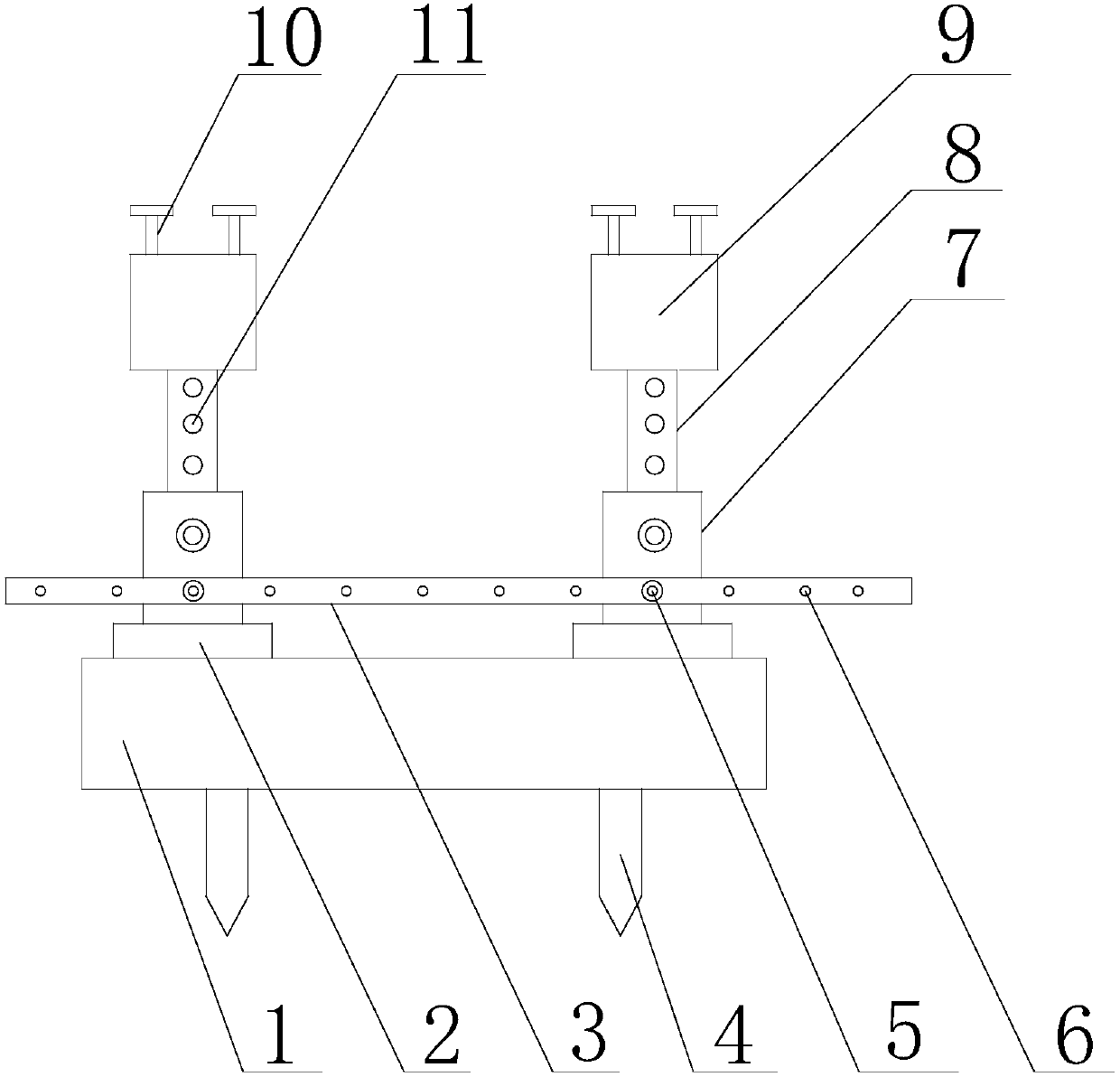 Clamping device for improving steel fixing capacity