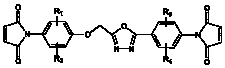 Bismaleimide containing 1,3,4-oxadiazole structure and preparation method thereof