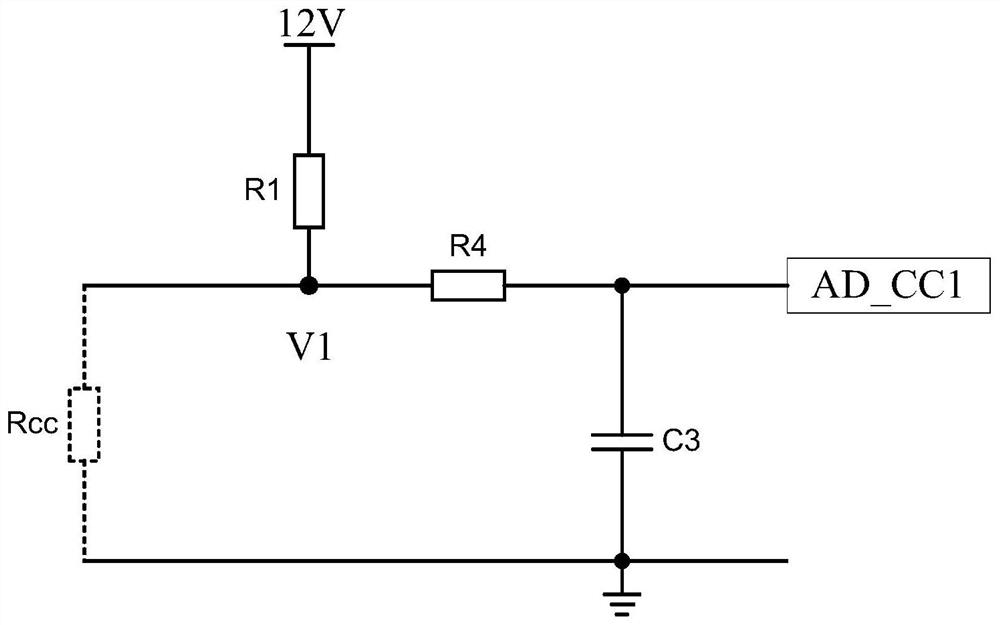 A charging cc signal detection and single wake-up circuit