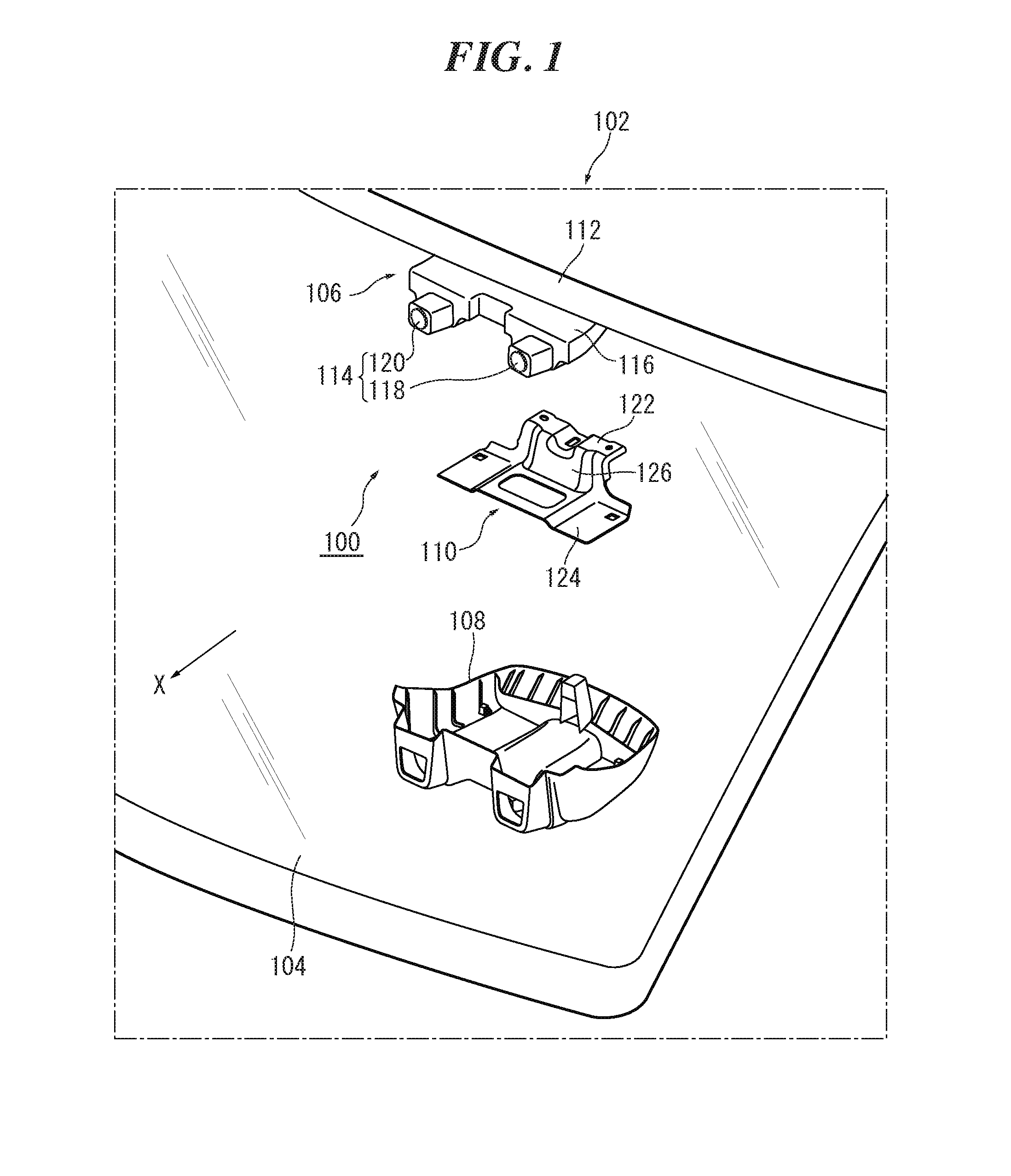 In-vehicle device covering structure