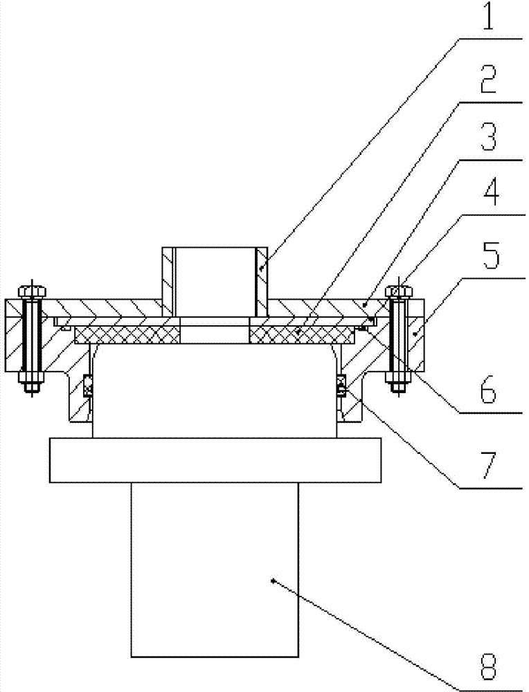 Inflating and exhausting connector used for oil containment boom pontoon for recovering overflowed oil on sea surface