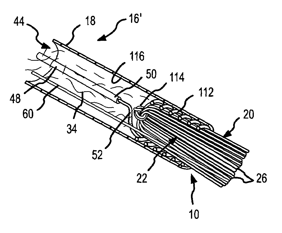 Surgical device with brush electrode and methods for electrosurgical treatment