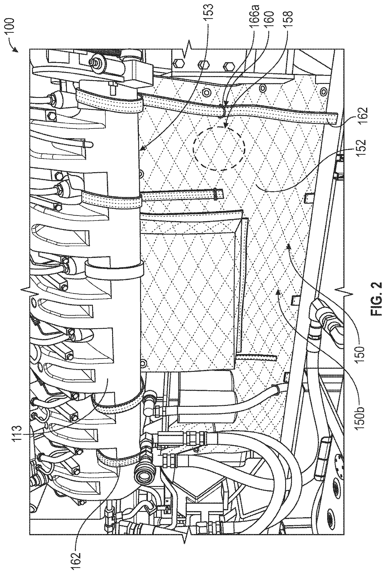 Engine System Having Containment Blanket And Method Of Improving Engine Safety