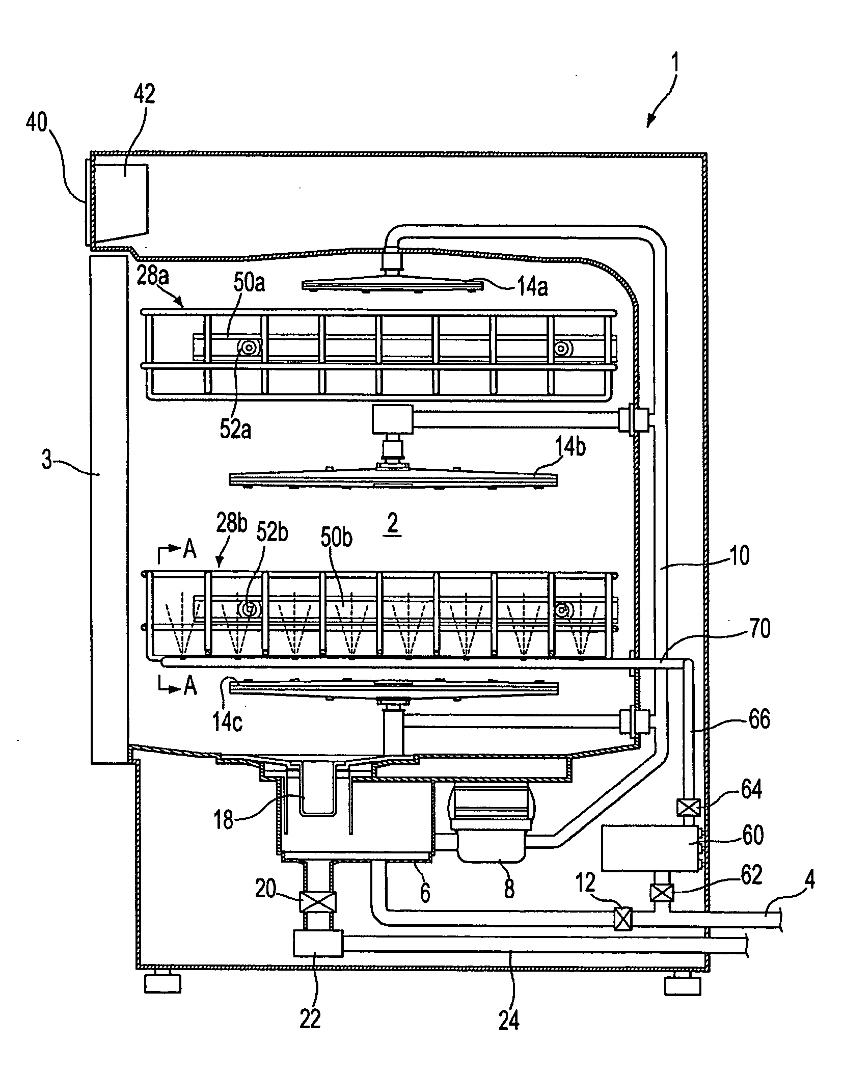 Dishwasher having steam washing function and dishwashing method