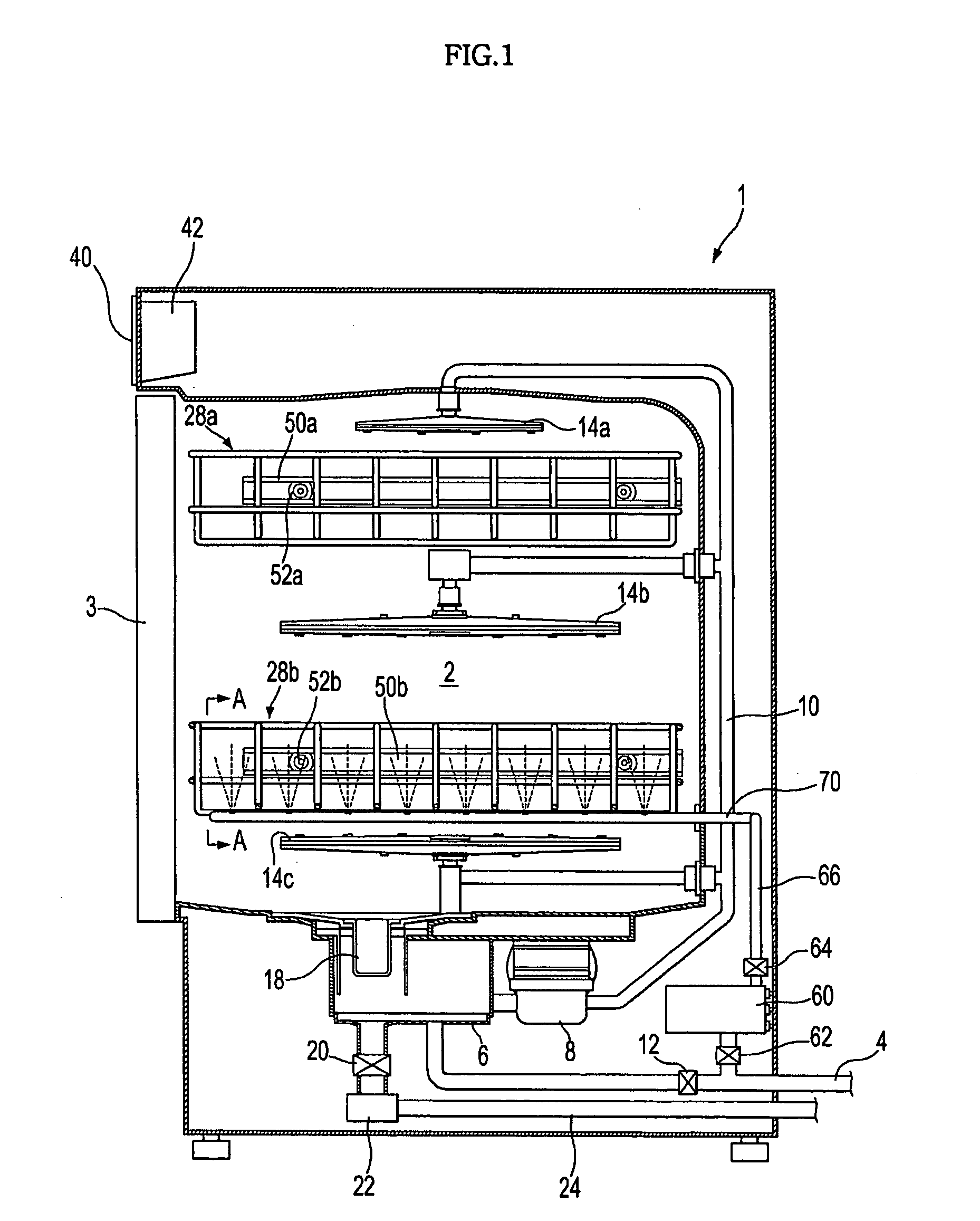 Dishwasher having steam washing function and dishwashing method