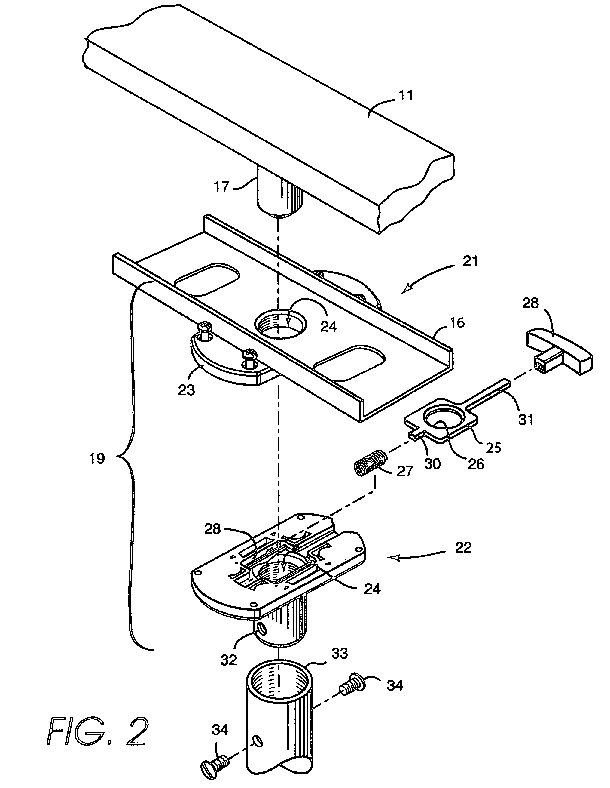 Quick-release worklight mounting