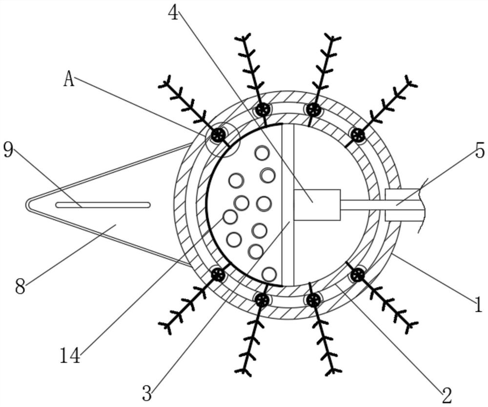 Floating type textile wastewater flocculent fiber recovery device